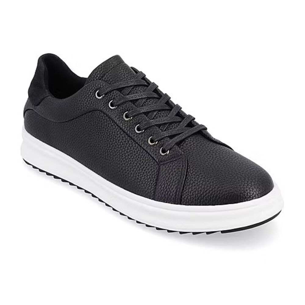 Vance Co. Men's Vegan Leather Oxford Sneaker Shoes Robby Casual Black 8